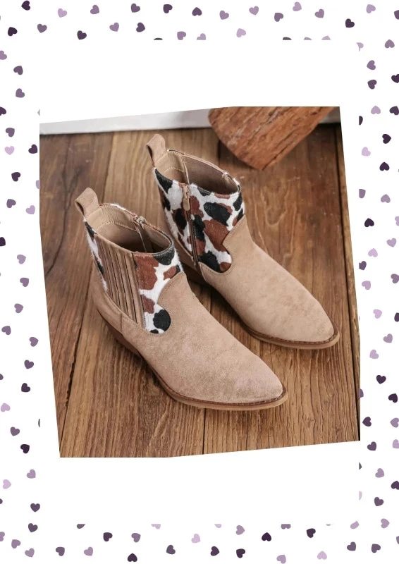 Botins santiag efeito vaca – Camurça macia – Nunca usados – photo 6